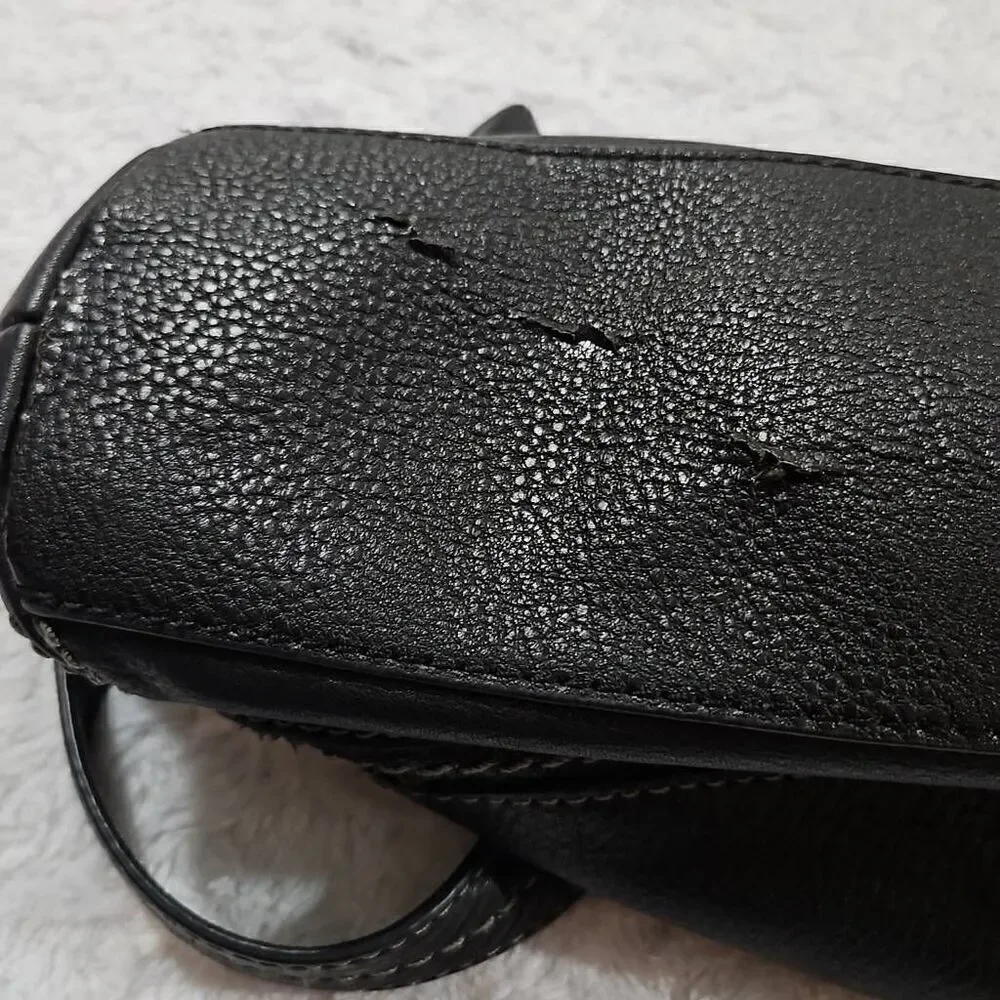 The Sak ‘Kendra’ Black Leather Soft Hobo Shoulder Bag Vegan Leather